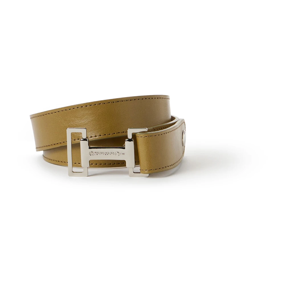 Iceberg Modderkleurige Alias leren riem met logogesp I Green Dames