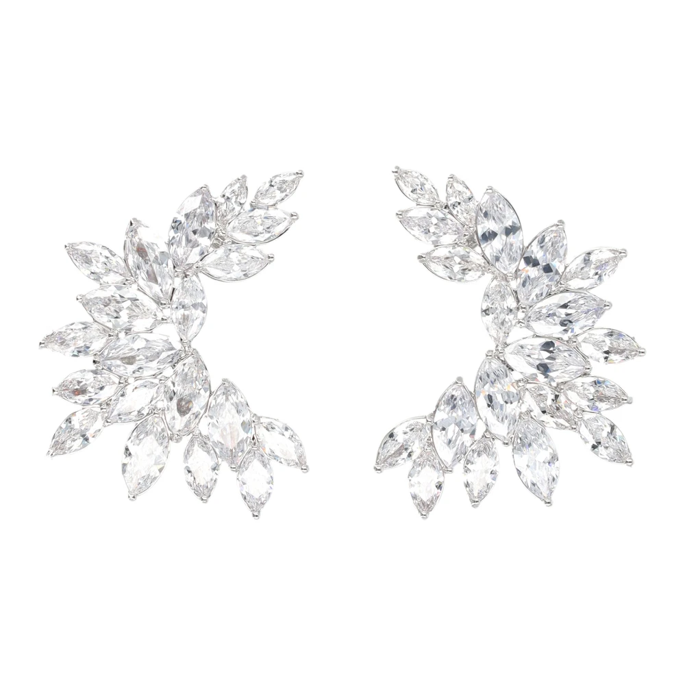 Self Portrait Women's Gray Crystal Cuff Earring - Earrings - One Size - Accessories