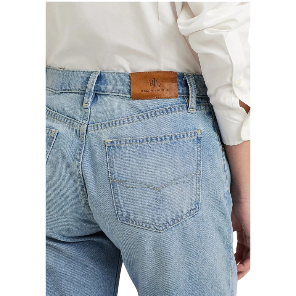 Ralph Lauren Slim Fit Denim Broek Blue Dames
