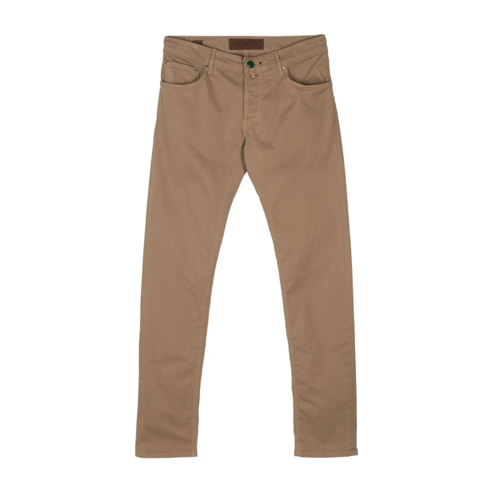 Hand Picked Skinny Beige Jeans met Logo Details Beige Heren