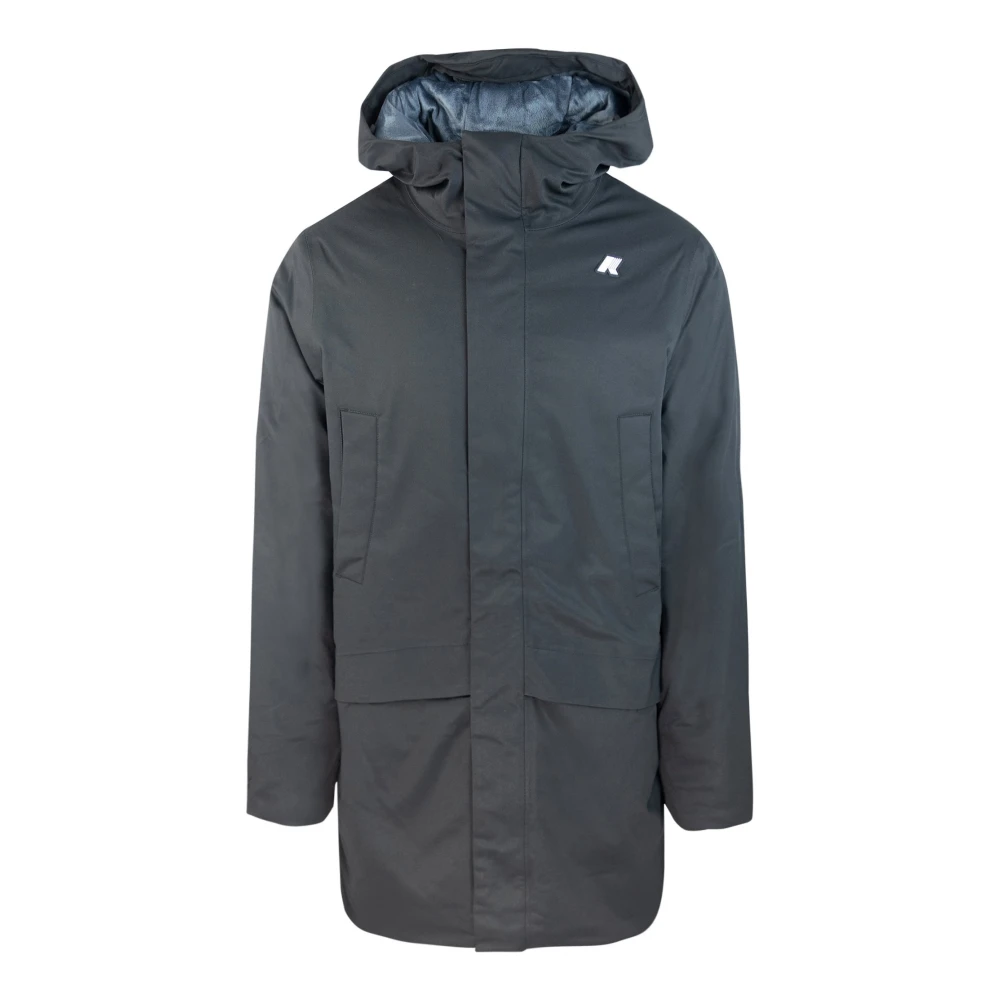 K-Way Men's Black Jarno Twill Marmotta - Parkas - 3XL - Coats