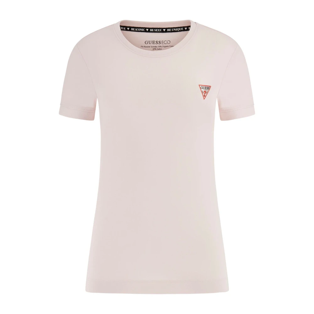 Guess Mini Triangle T-Shirt Pink Dames