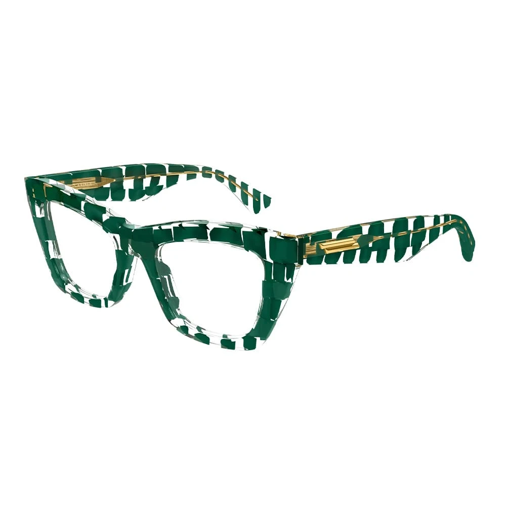 Bottega Veneta Groene Cat-Eye Bril met Franje lint Green Dames