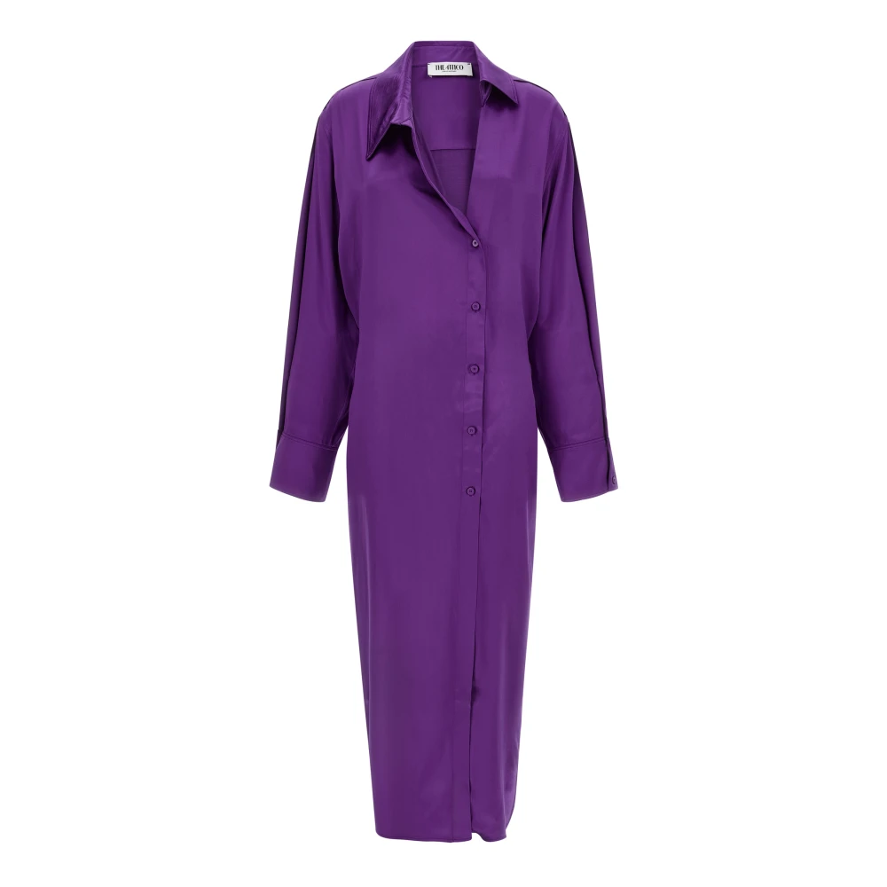 The Attico Women's Purple Shirt Dresses, Xs, Chemisier Midi Dress