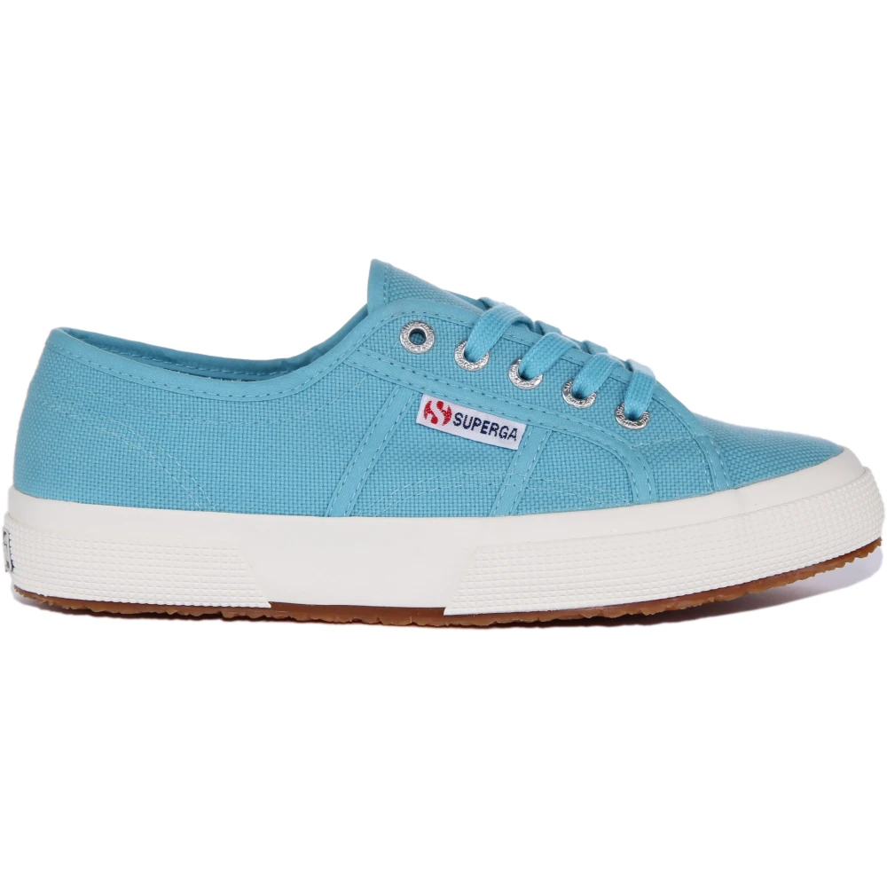 Superga Men's Sky Blue Canvas Lace-Up Trainer In