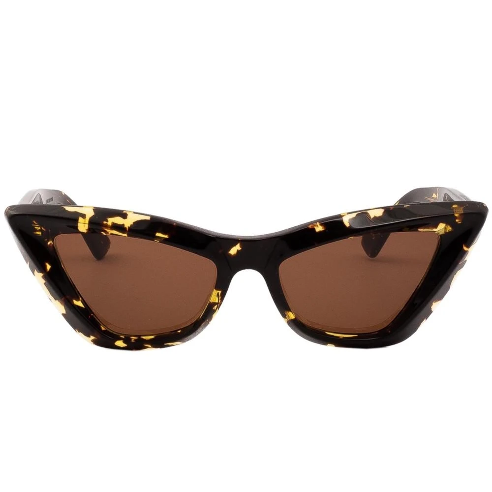 Bottega Veneta Donna Marrone Bv1101s 002 Occhiali Da Sole Acetato Havana Cat Eye - Immagine 4