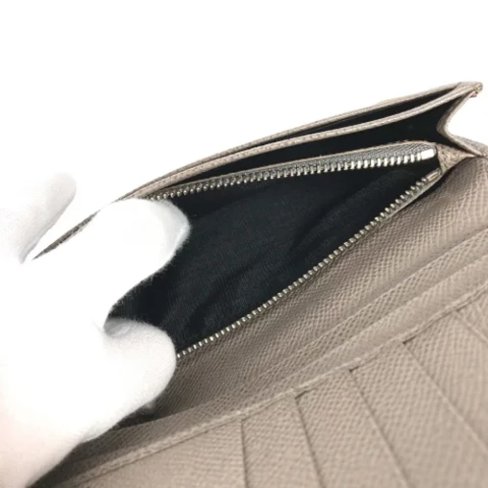 Bvlgari Vintage Pre-owned Leather wallets Gray Dames