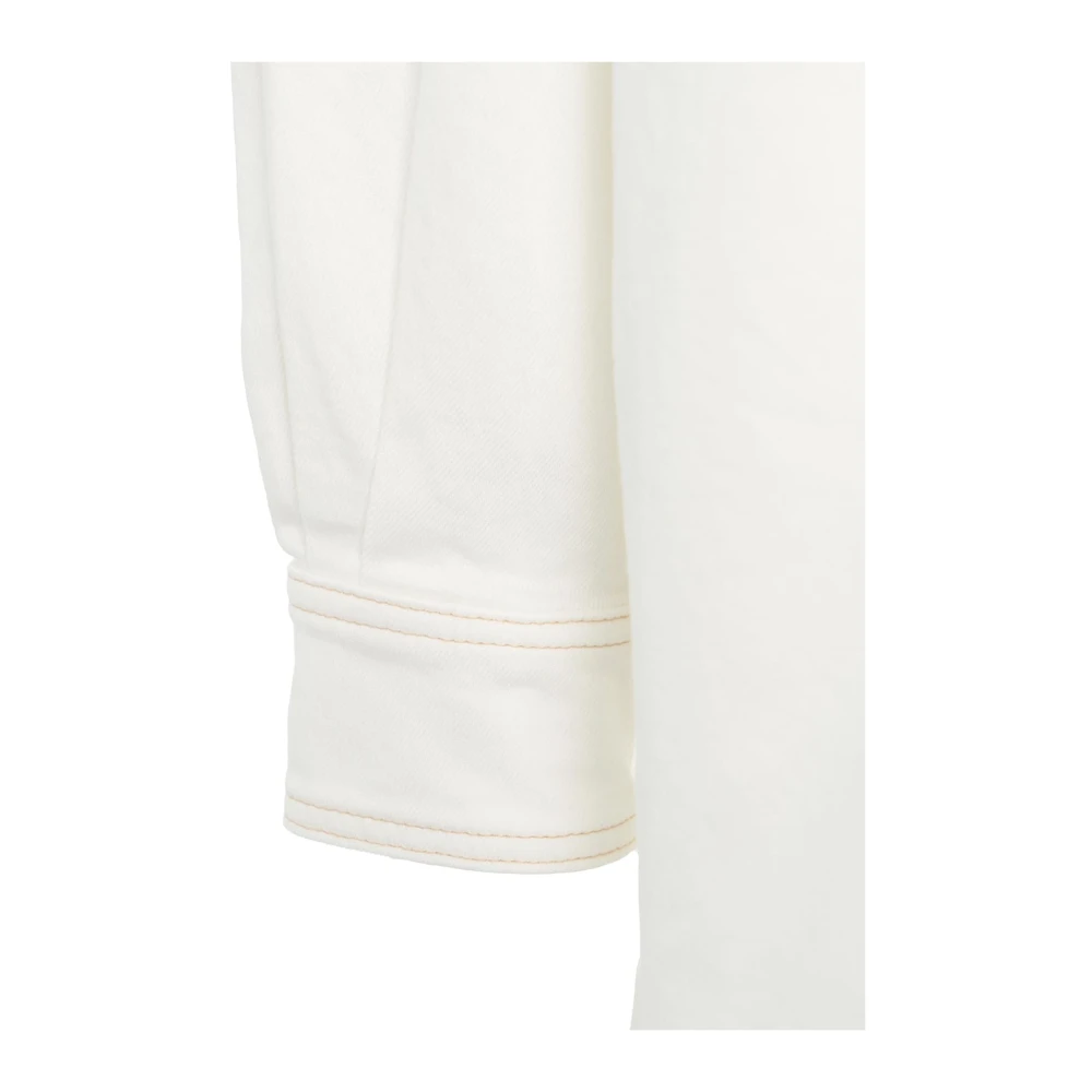 7 For All Mankind Chique Witte Jas 'Nina' Overshirt White Dames