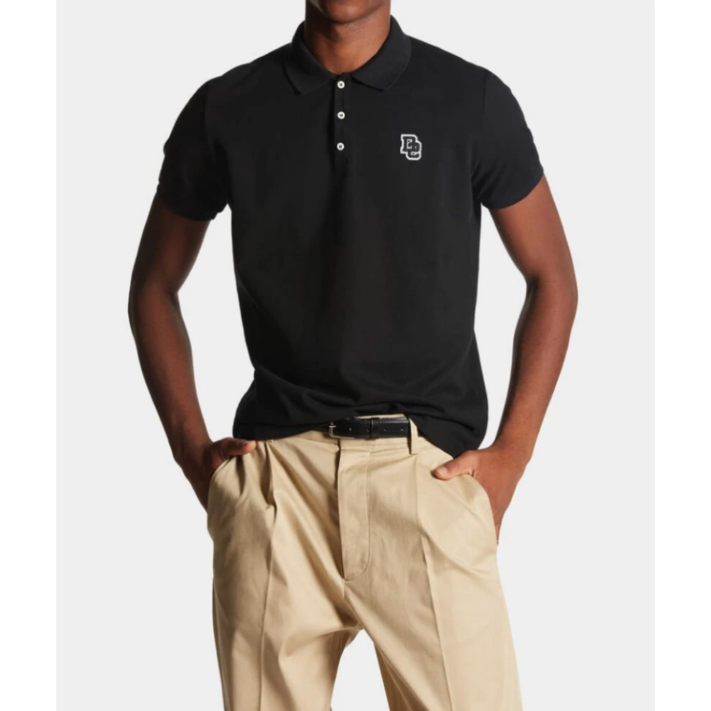 Dsquared2 Tennis Fit Polo Shirt Black Heren