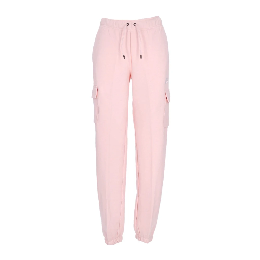 Nike Essentiële Fleece Cargo Broek Pink Dames