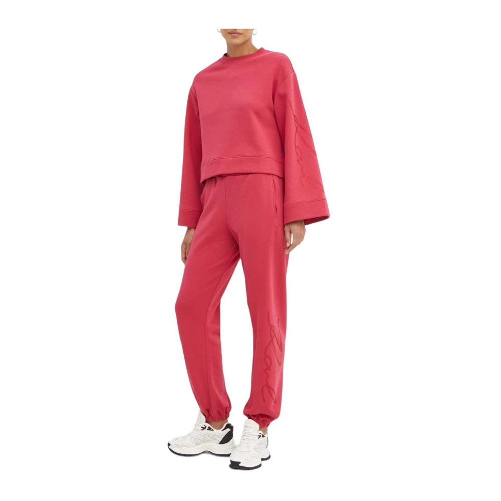 Karl Lagerfeld Rhinestone Sweatshirt 08k245w1800 Persian Red Dames