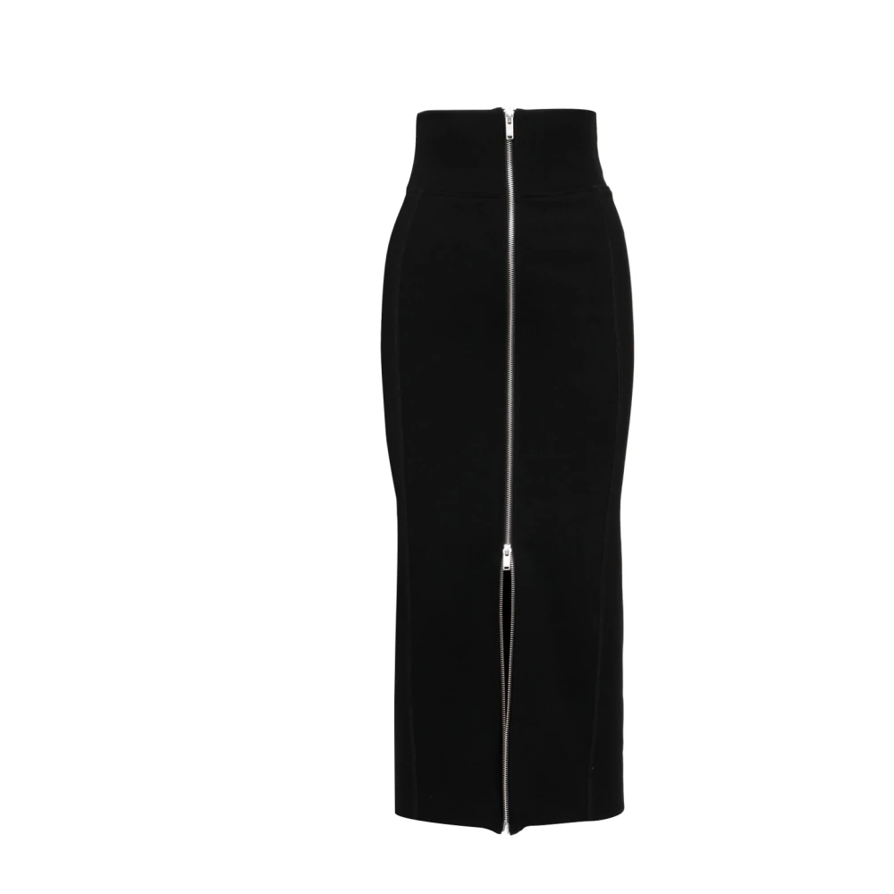 Erika Cavallini Zwarte Milan Stitch Slim Fit Rok Black Dames