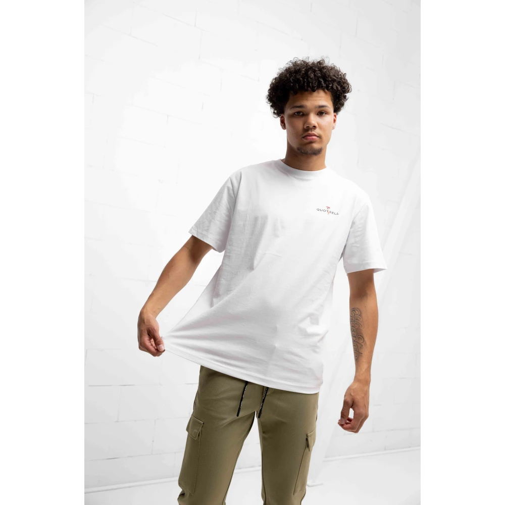 Quotrell Bloemen T-shirt Heren Wit White Heren