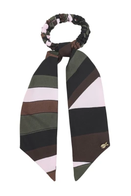 Huvudbonad i sammet med scarf-band
