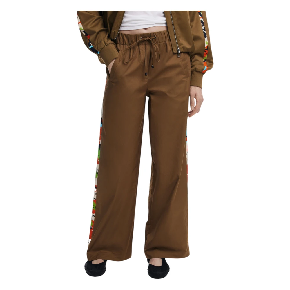 Desigual Katoenen Palace Broek voor Vrouwen Brown Dames