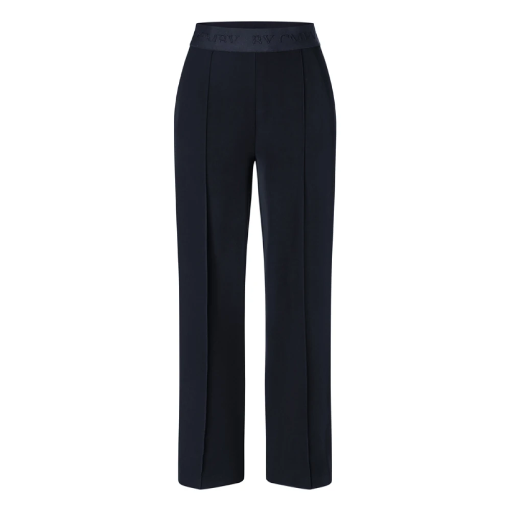 Cambio Women's Blue Stylish Wide Leg Trousers - Straight Trousers - L - Trousers