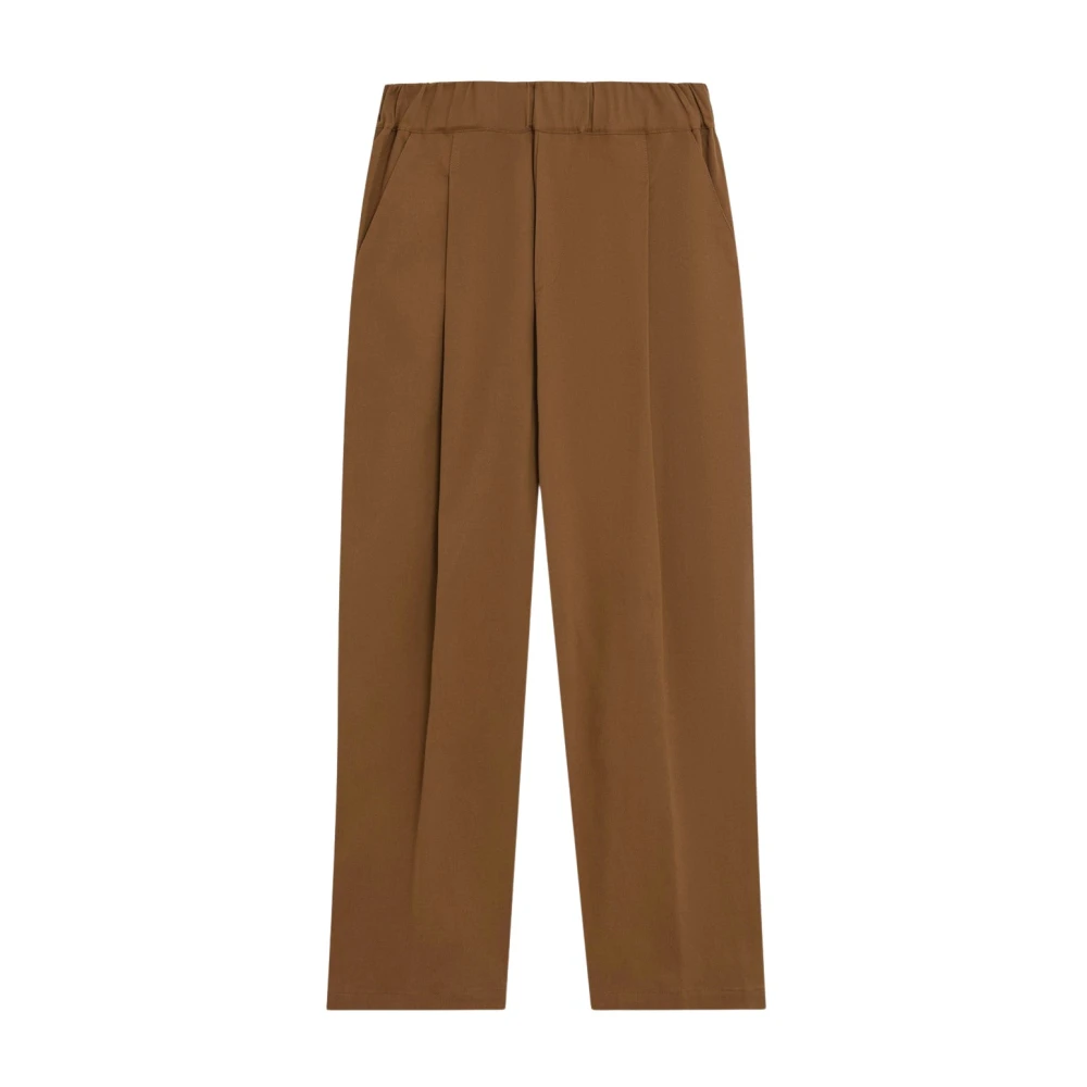 A Paper Kid Mannelijk Bruin Pantaloni Con Vita Elasticizzata