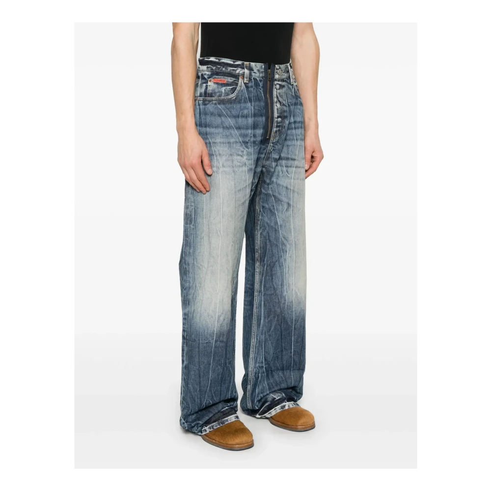 Martine Rose Blauwe Acid Casual Jeans Blue Heren