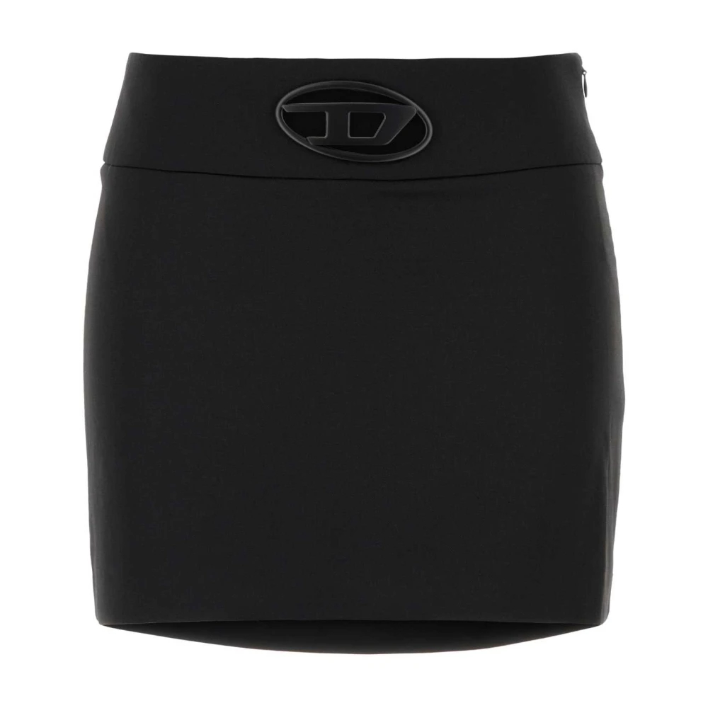 Diesel Zwarte Stretch Mini Rok Black Dames