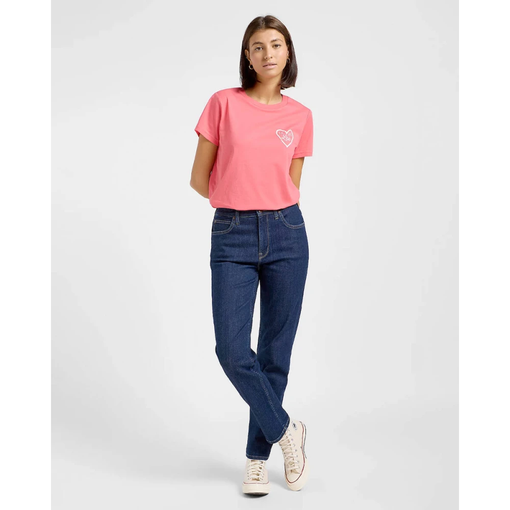 Lee Casual T-shirt in kleine Red Dames