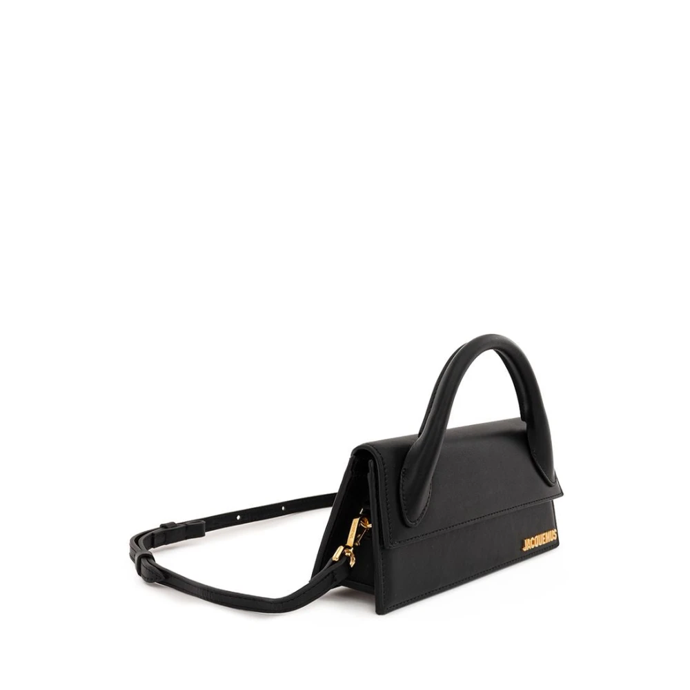Jacquemus Elegante Zwarte Lederen Handtas Black Dames