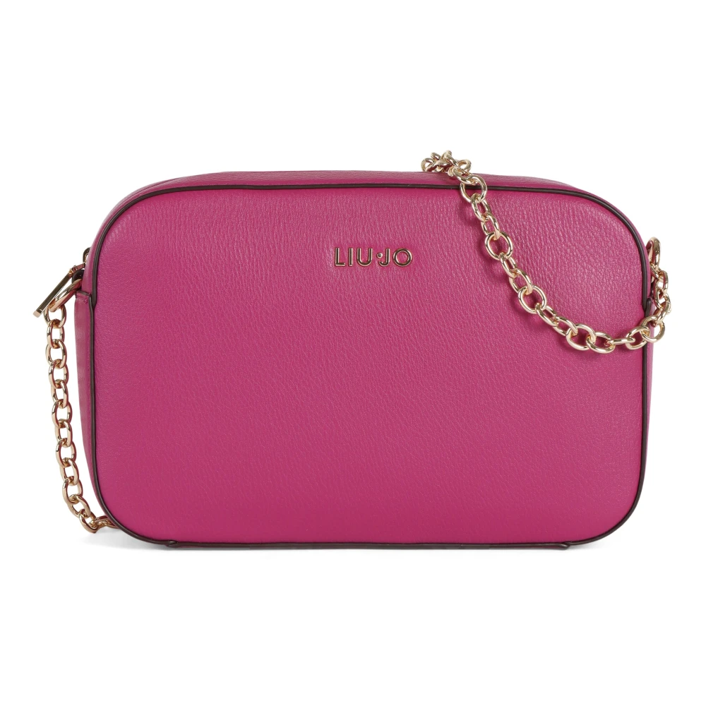 Liu Jo Eco-Leren Crossbody Tas met Ritssluiting Pink Dames