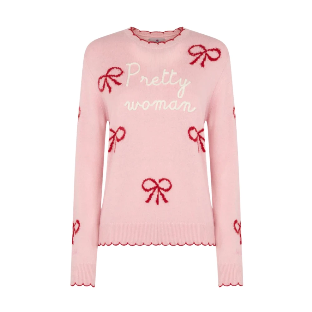 MC2 Saint Barth Trui met letters voor winterseizoen Pink Dames