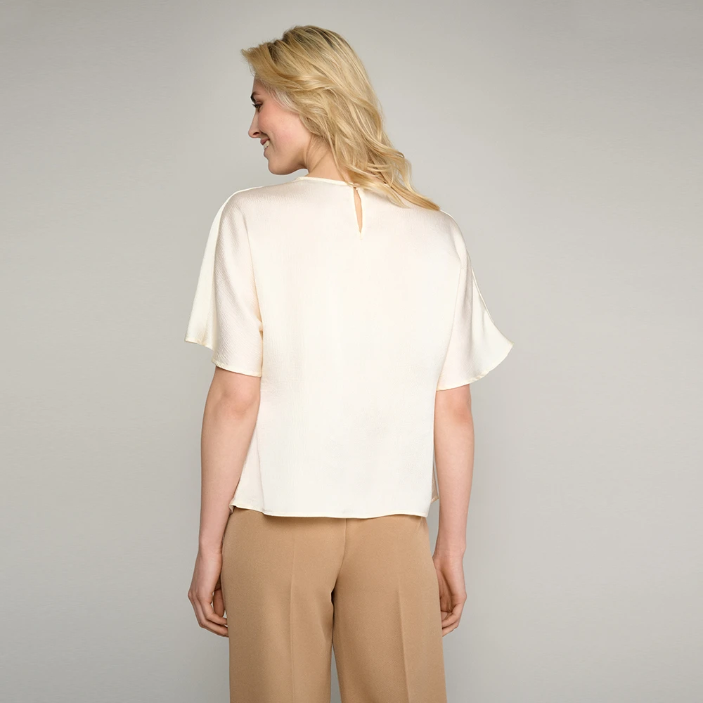 Marie Méro Flowy Waterfall Top Beige Dames