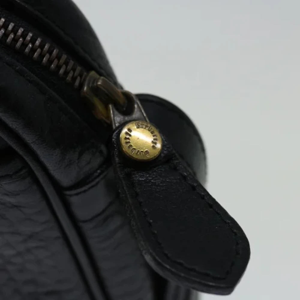 Burberry Vintage Pre-owned Leather clutches Black Dames