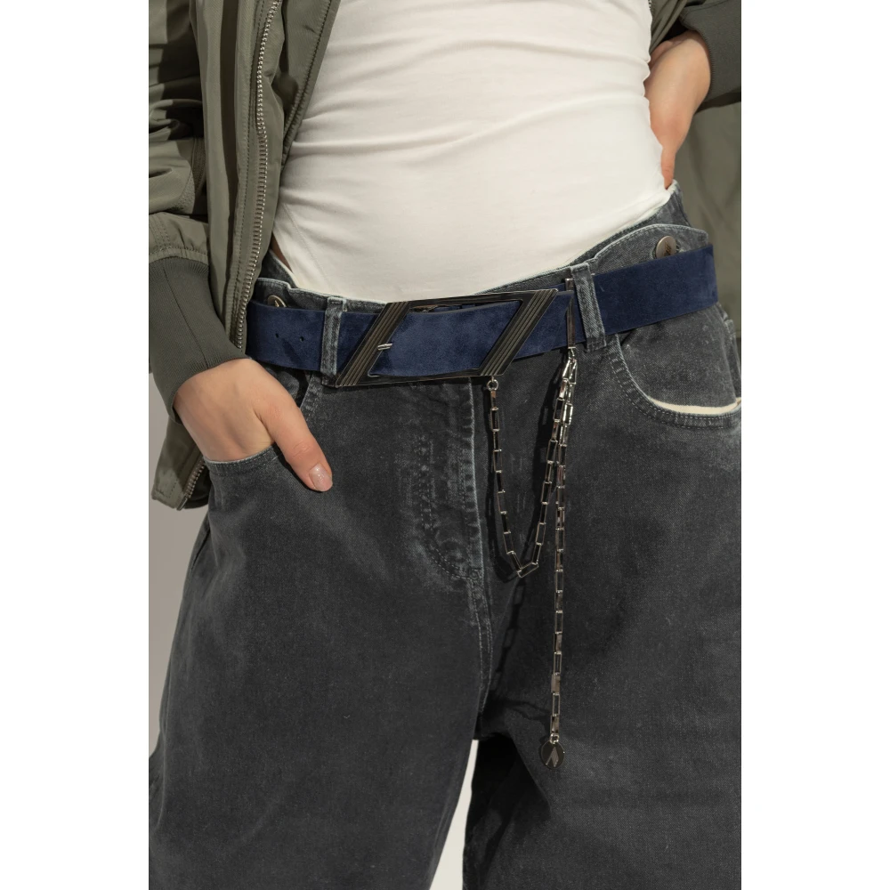 The Attico Suède riem Blue Dames