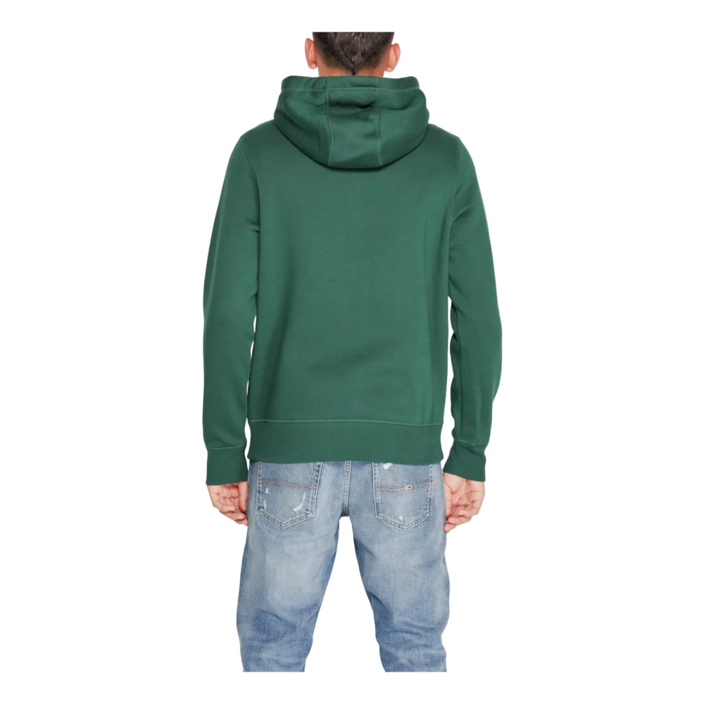 Tommy Hilfiger Groene Bedrukte Hoodie Mannen Herfst Winter Green Heren