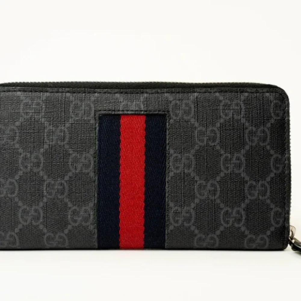 Gucci Vintage Pre-owned Fabric wallets Black Heren