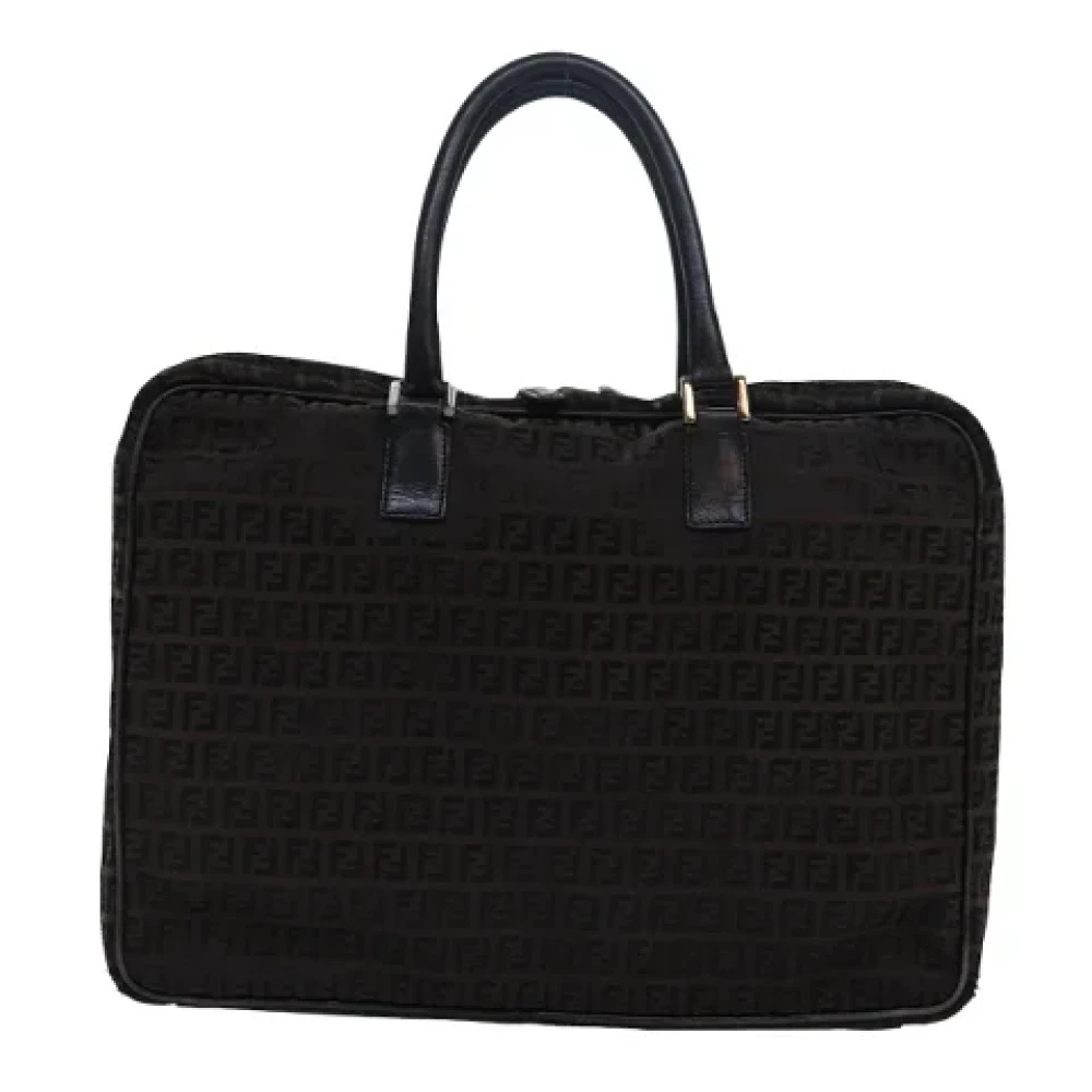 Fendi Vintage Pre-owned Canvas handbags Brown Dames