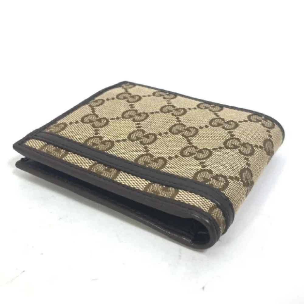 Gucci Vintage Pre-owned Leather wallets Beige Dames