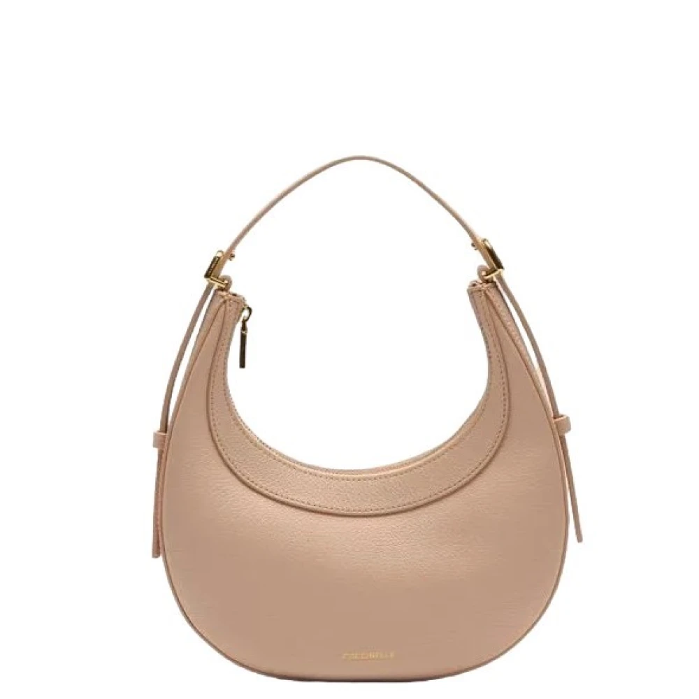 Coccinelle Schoudertas van generfd leer met plectrumdetail Pink Dames