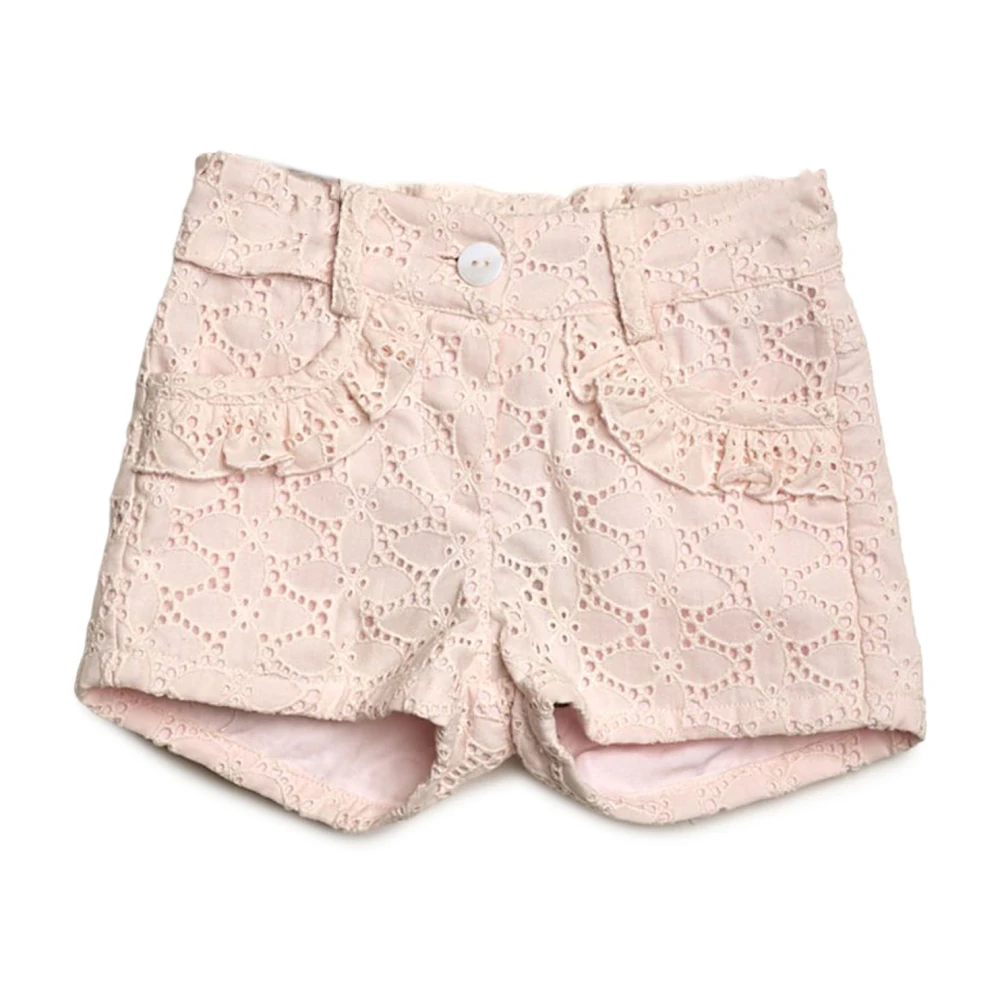 Little Bear Rosa Spets Shorts med Volangfickor Pink, Flicka