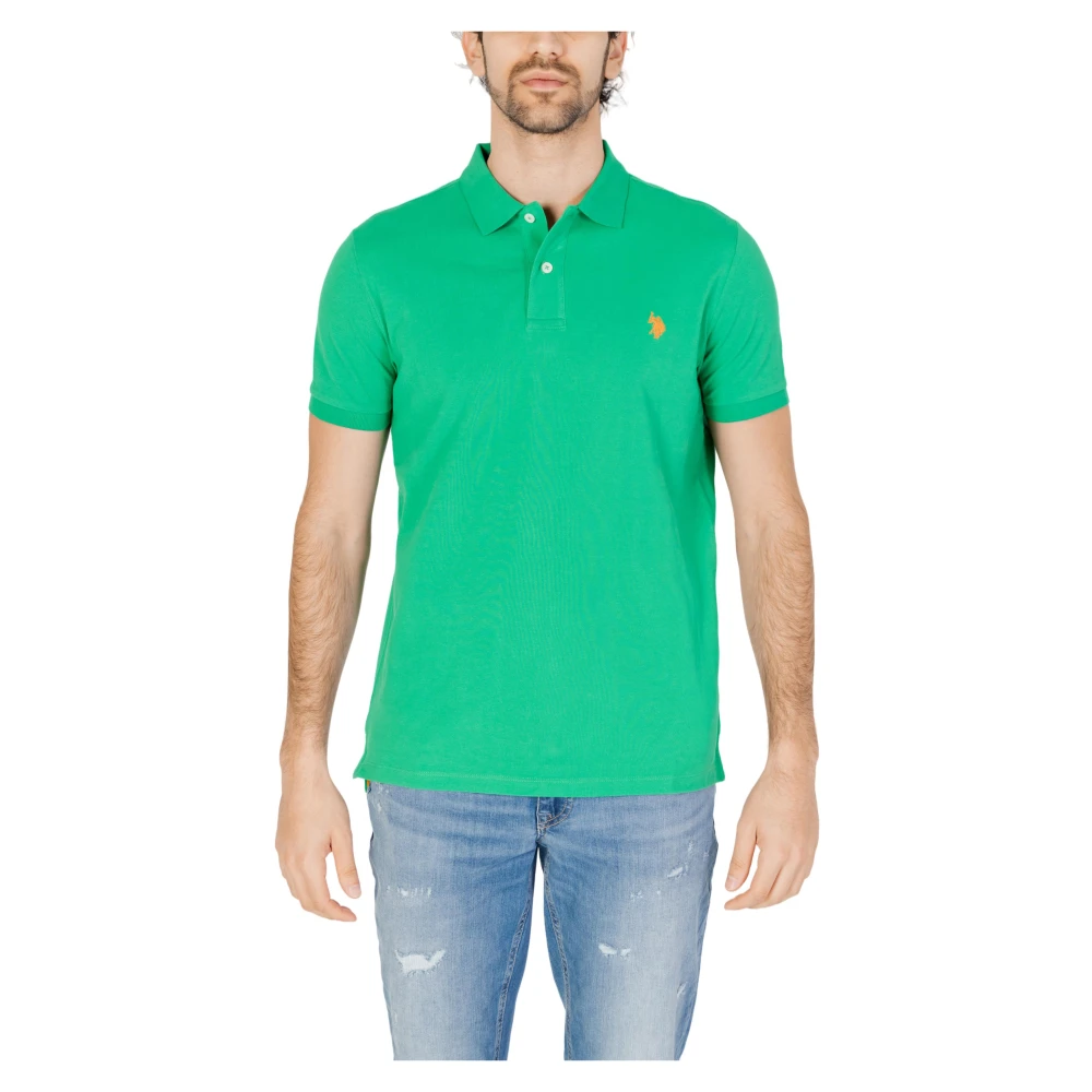 U.s. Polo Assn. Polo Shirt Korte Mouw Collectie Lente Zomer Green Heren