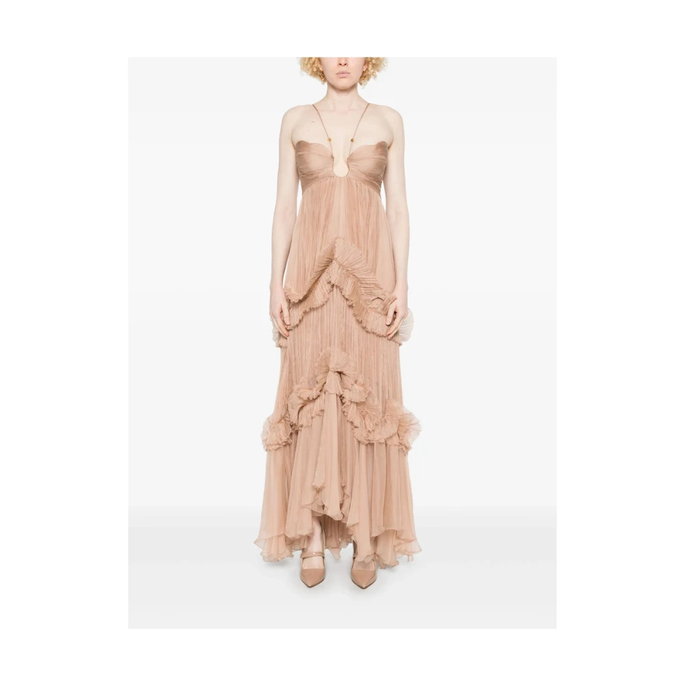 Maria Lucia Hohan Blush Beige Jurk met Benig Lijfje Beige Dames