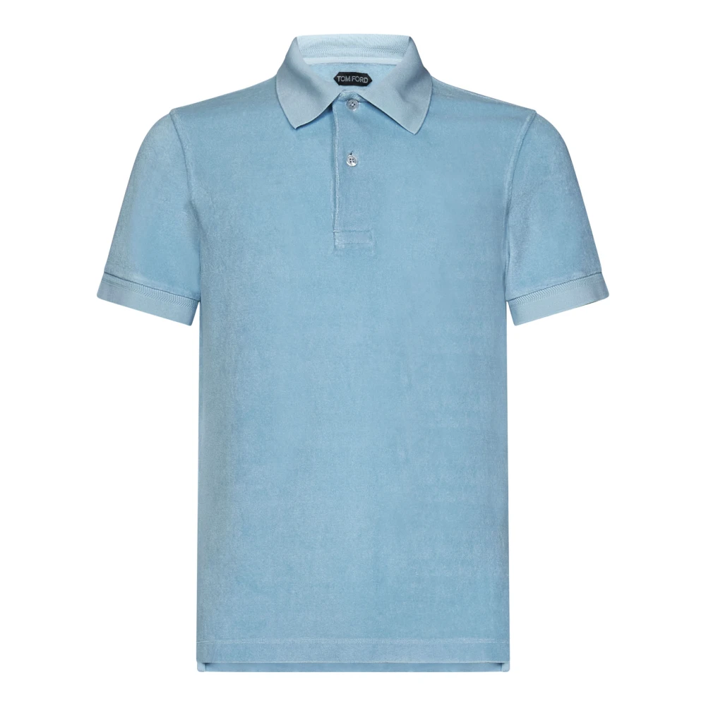 Tom Ford Blauw Polo Shirt met Logo Blue Heren