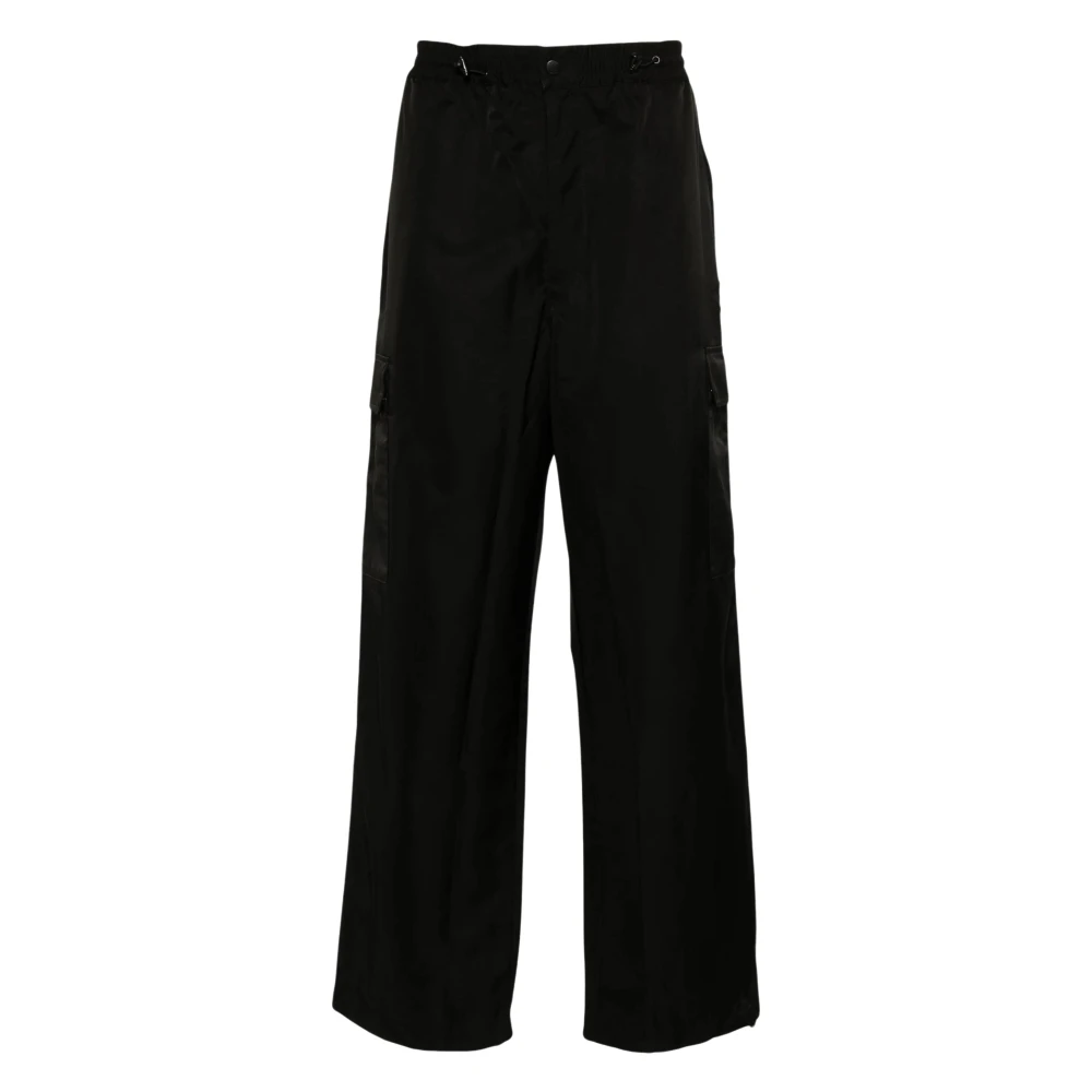 Kenzo Zwarte Cargo Broek met Boke Flower Detail Black Heren