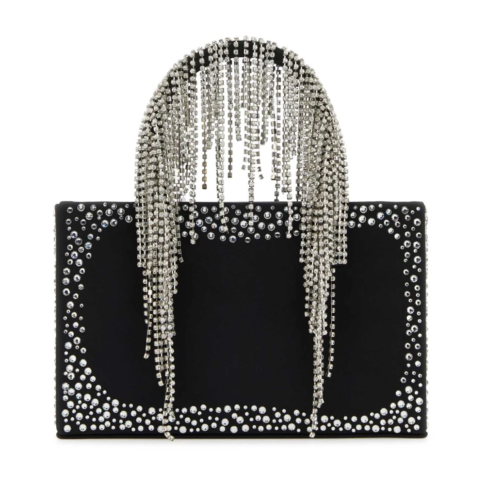 Kara Zwarte Nappa Leren Handtas Black Dames