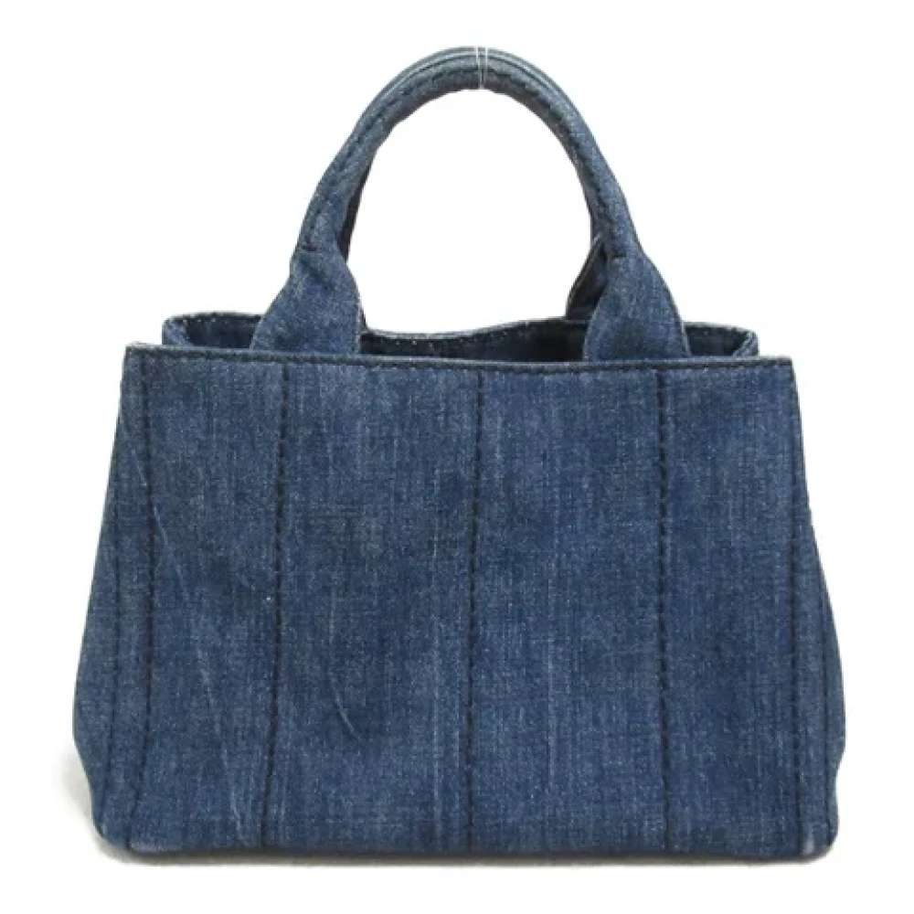 Prada Vintage Pre-owned Denim handbags Blue Dames