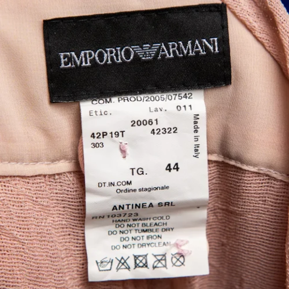 Armani Pre-owned Polyester bottoms Pink Dames