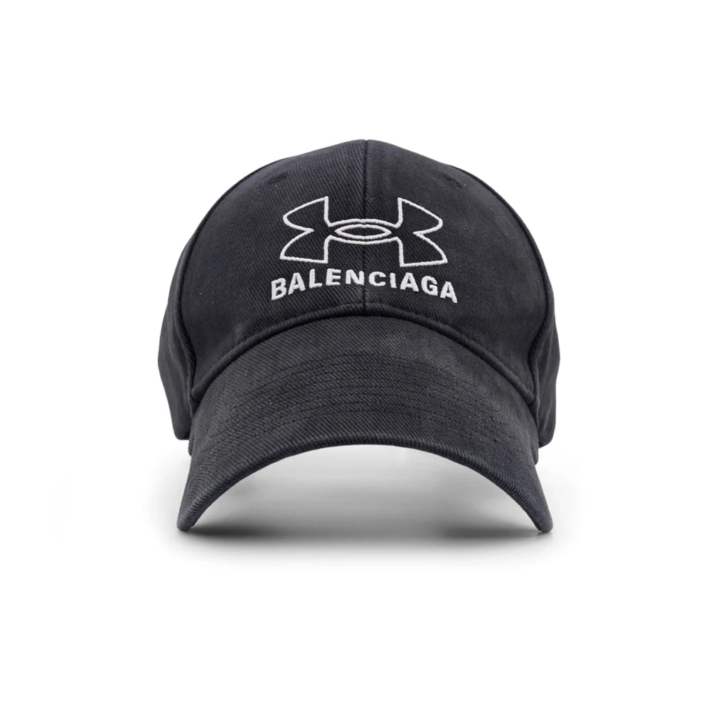 Balenciaga Geborduurde katoenen hoed met rugzak Black Heren