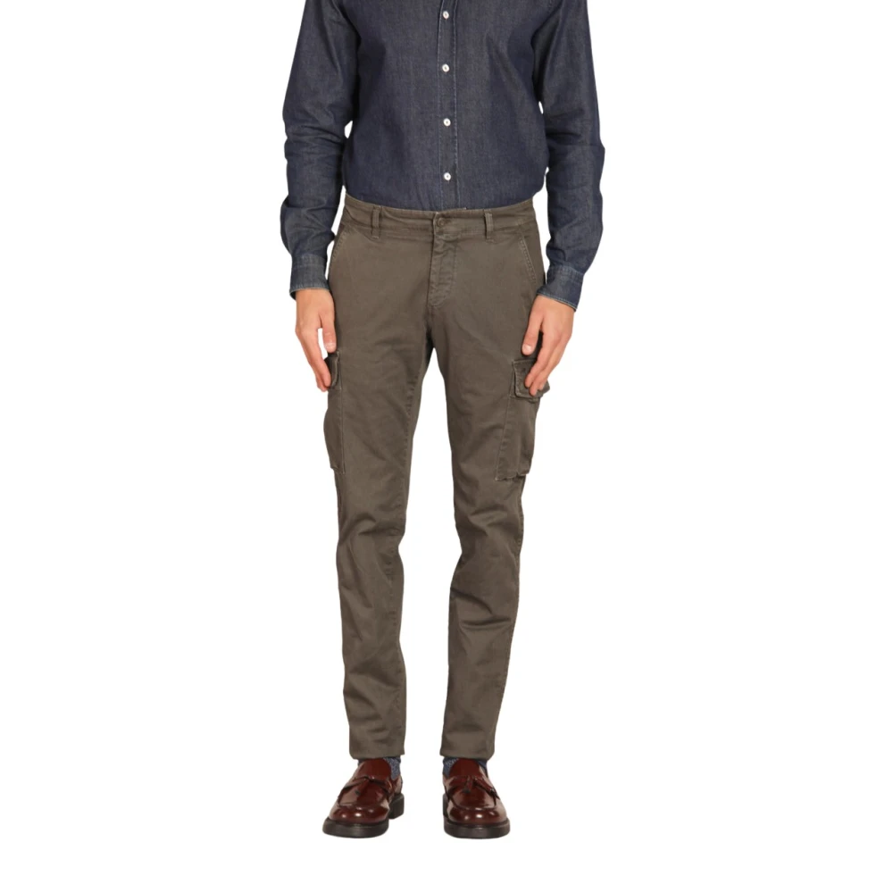 Mason's Extra Slim Fit Cargo Broek Green Heren