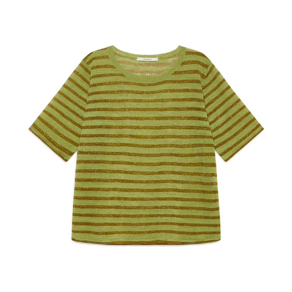 Maliparmi Zomer Linnen T-Shirt Green Dames