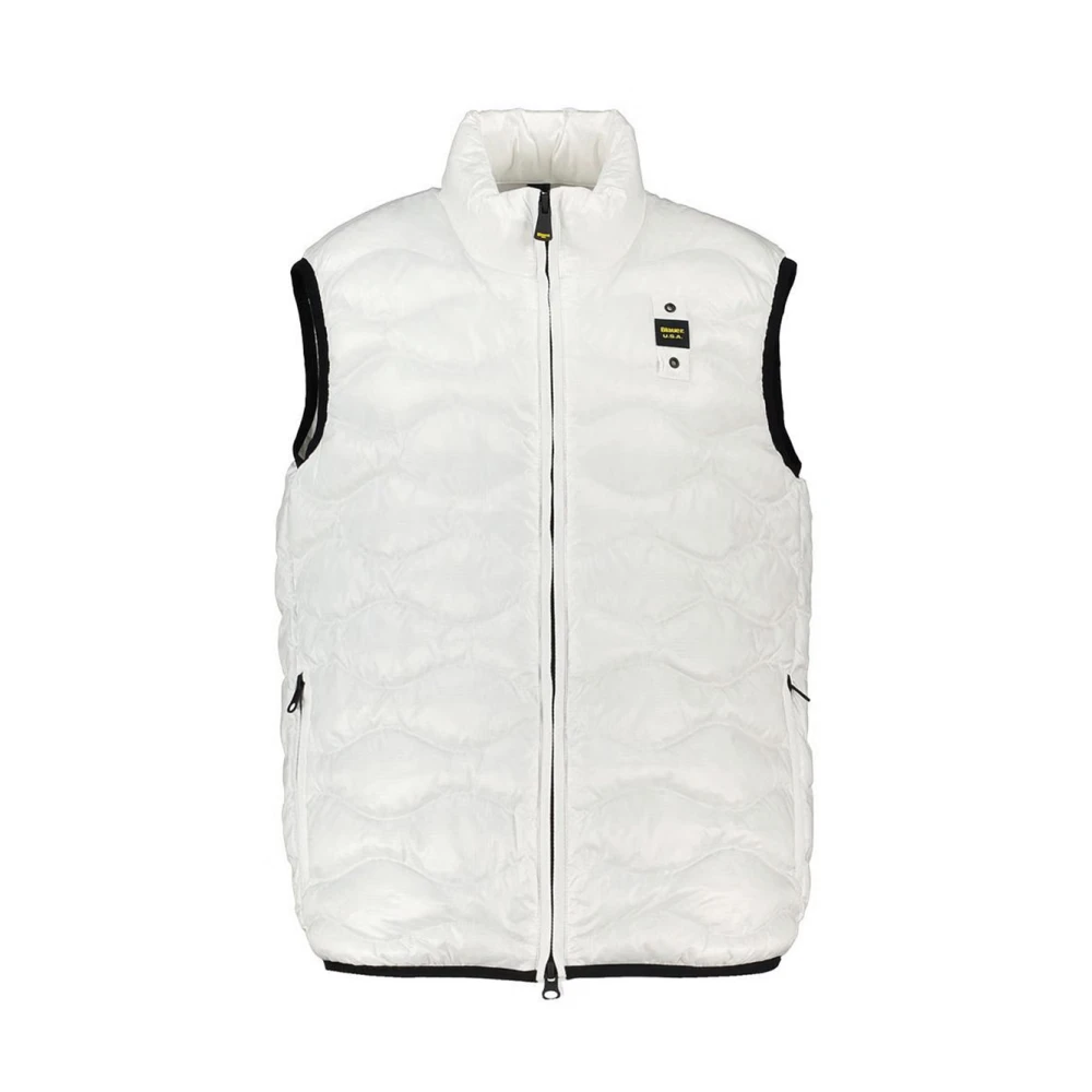 Blauer Men's White Lightweight Sleeveless Down Jacket