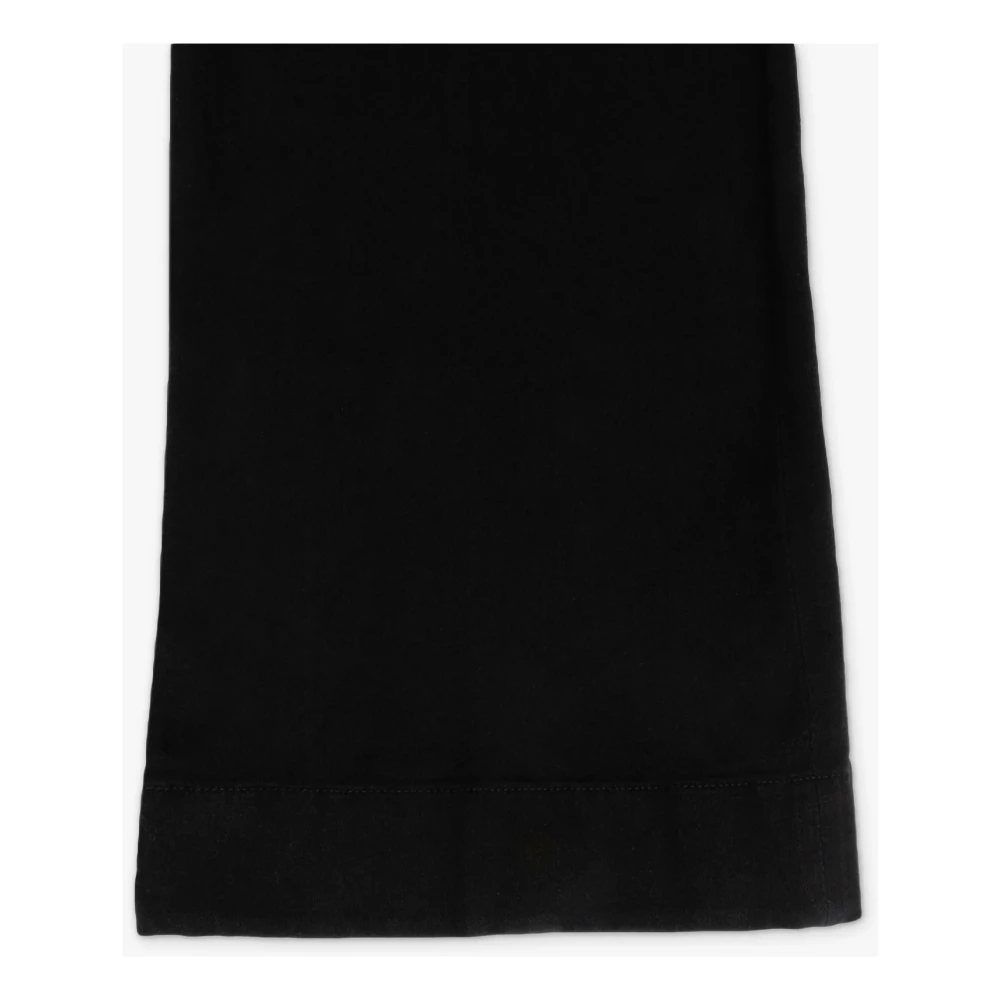 7 For All Mankind Moderne Wide-Leg Denim Jeans in Zwart Black Dames