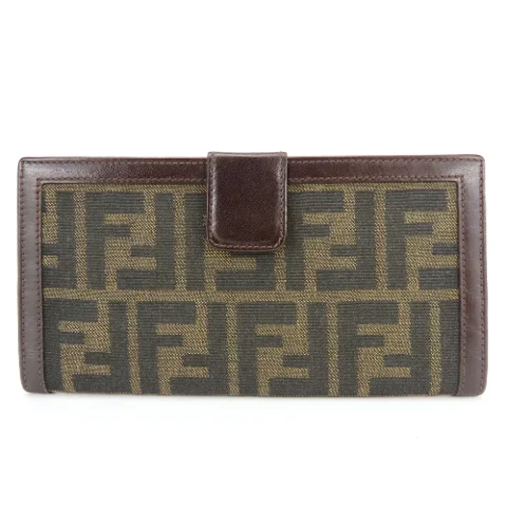 Fendi Vintage Pre-owned Canvas wallets Brown Dames