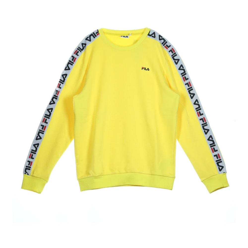 Fila Herr Gul Sweatshirts & Hoodies M, Bomull, Lättviktig Crewneck Sweatshirt